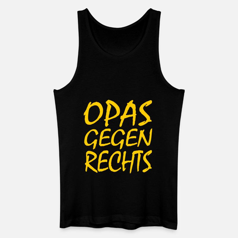 Opas gegen rechts - Männer Bio Tank Top - Schwarz