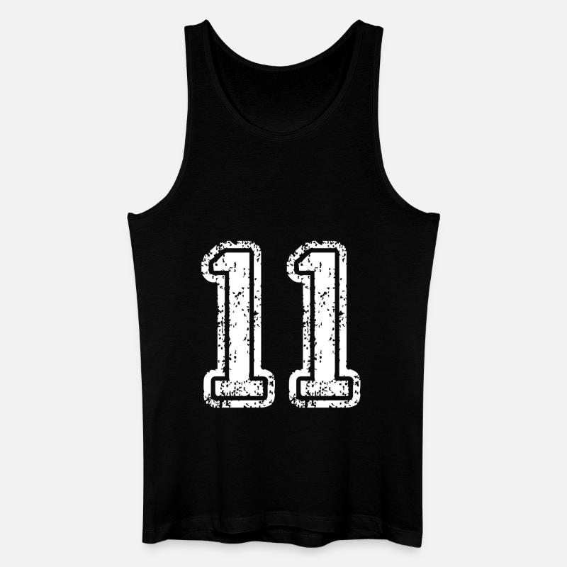 11 - Männer Bio Tank Top - Schwarz