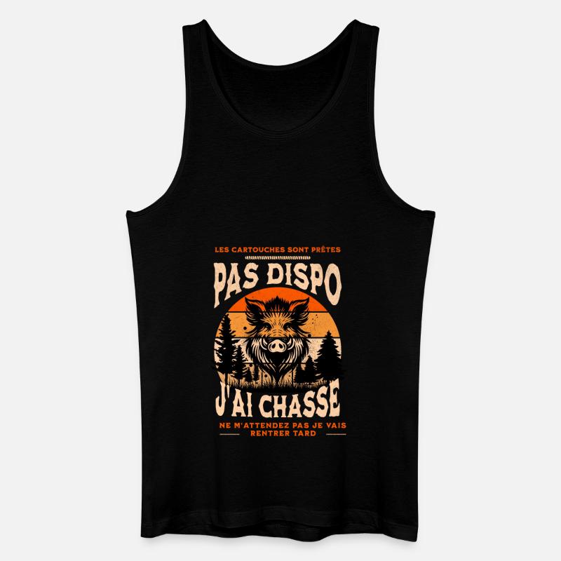 Humorvolle Jagd - Männer Bio Tank Top - Schwarz