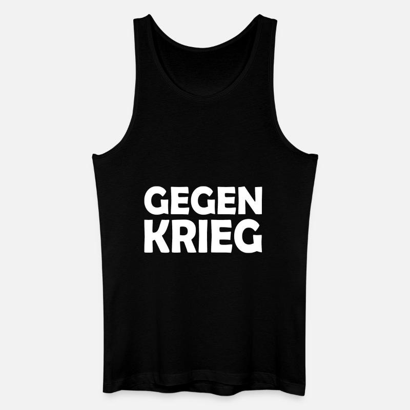 Gegen krieg - Männer Bio Tank Top - Schwarz