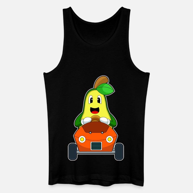 Avocado Auto - Männer Bio Tank Top - Schwarz