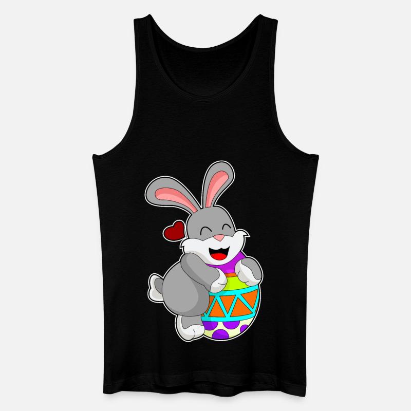 Hase Ei - Männer Bio Tank Top - Schwarz