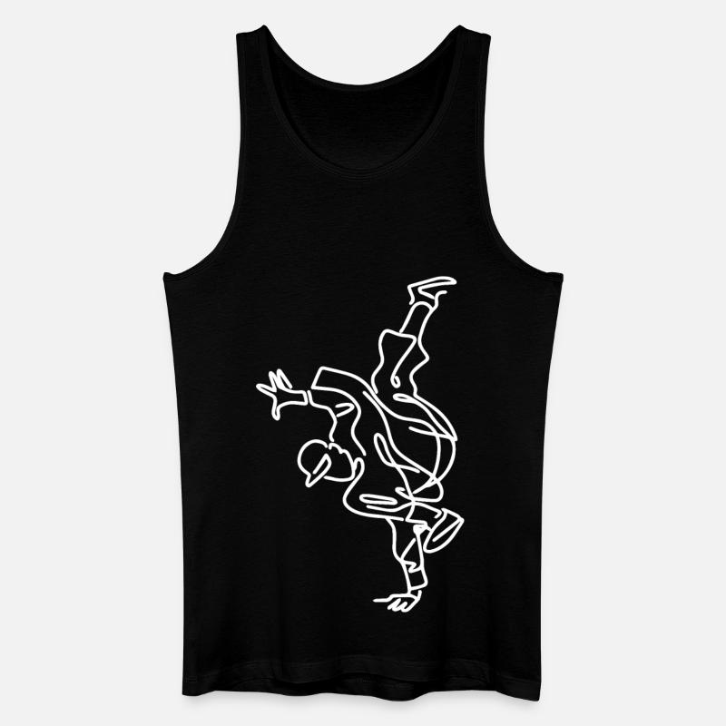 Breakdancing Skizze - Männer Bio Tank Top - Schwarz
