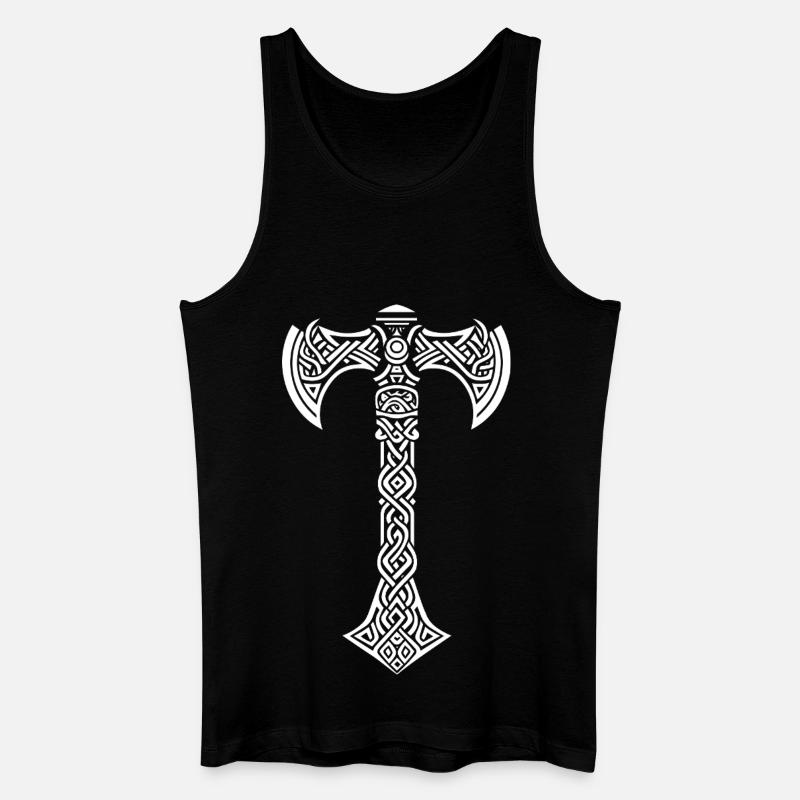 Mjöllnir Wikingersymbol - Männer Bio Tank Top - Schwarz