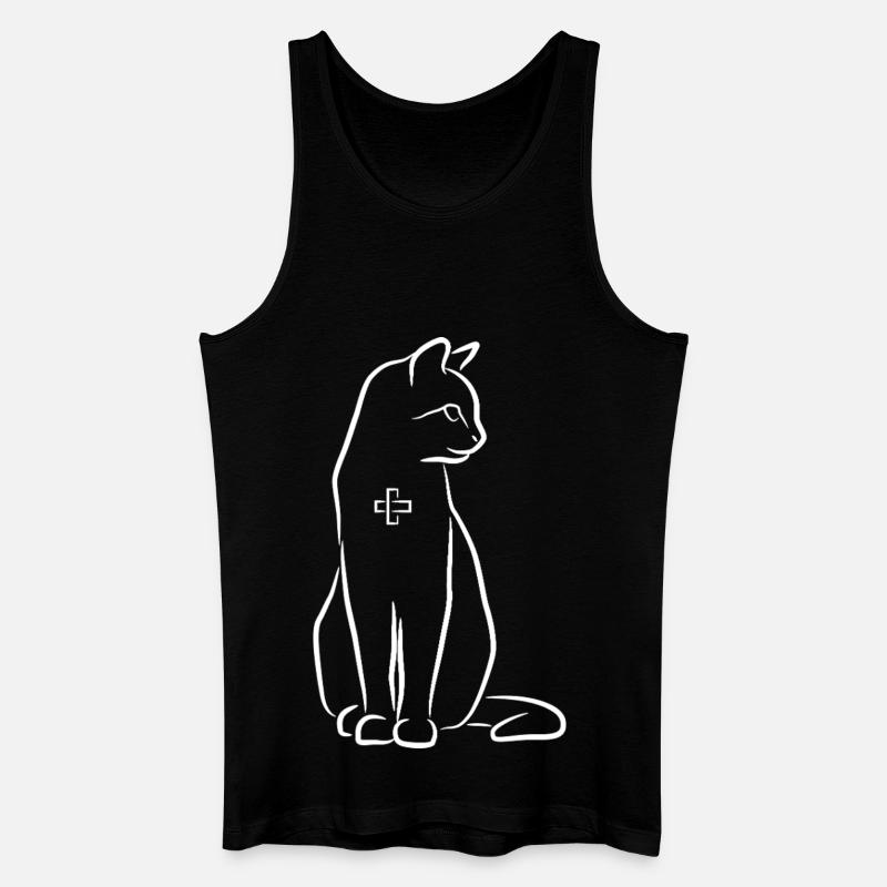 Tierarzt Katze - Männer Bio Tank Top - Schwarz