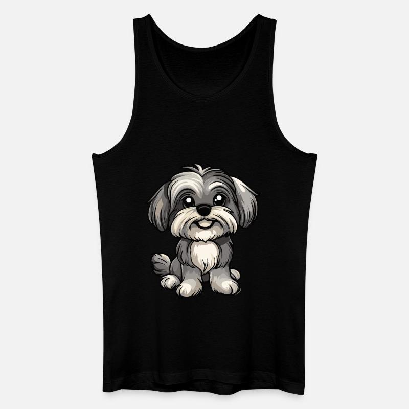 Havanese Hund Niedlich - Männer Bio Tank Top - Schwarz