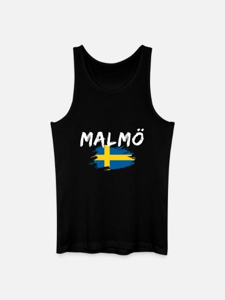 Malmö Drapeau Suède - Débardeur bio Homme - noir