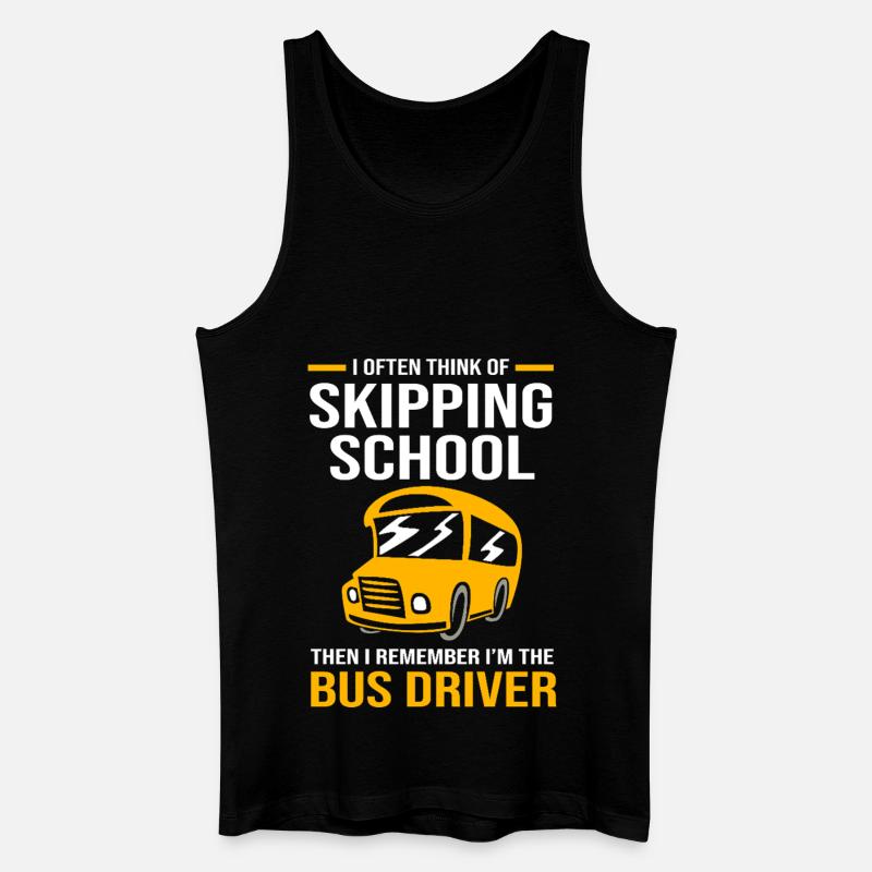 Schulbusfahrer Busfahrer Schulbus - Männer Bio Tank Top - Schwarz