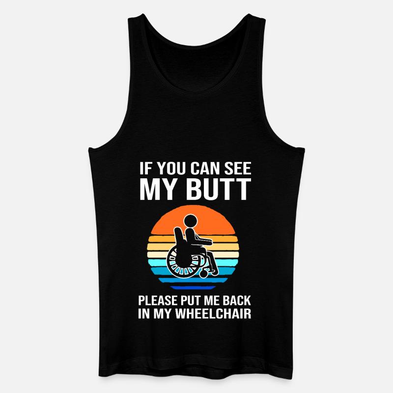 Rollstuhl - Männer Bio Tank Top - Schwarz