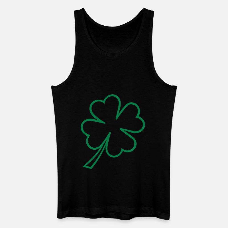 lucky clover st patrick - Männer Bio Tank Top - Schwarz