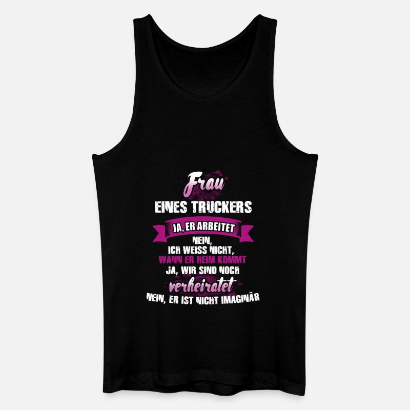 Trucker - Männer Bio Tank Top - Schwarz