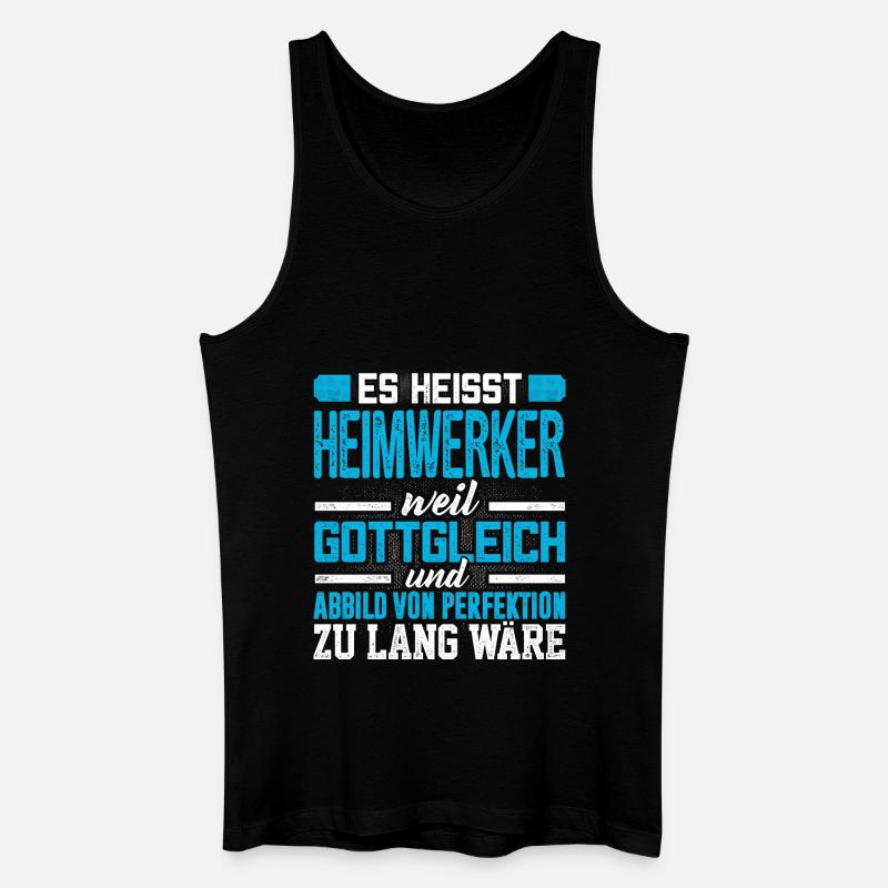 HEIMWERKER - Perfekt - Männer Bio Tank Top - Schwarz