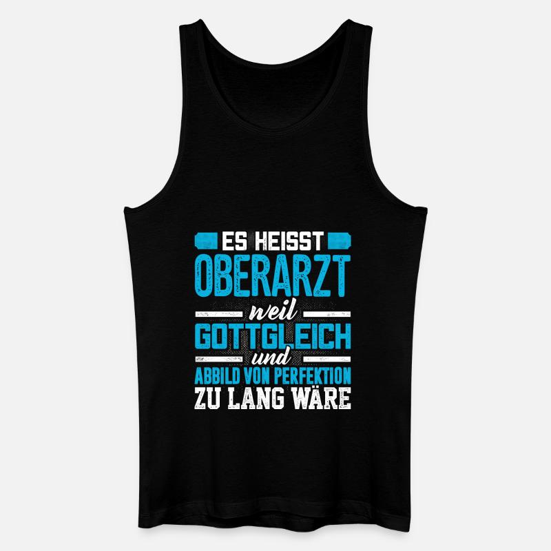OBERARZT - Perfekt - Männer Bio Tank Top - Schwarz