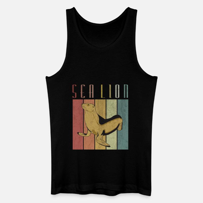 Seehund - Männer Bio Tank Top - Schwarz