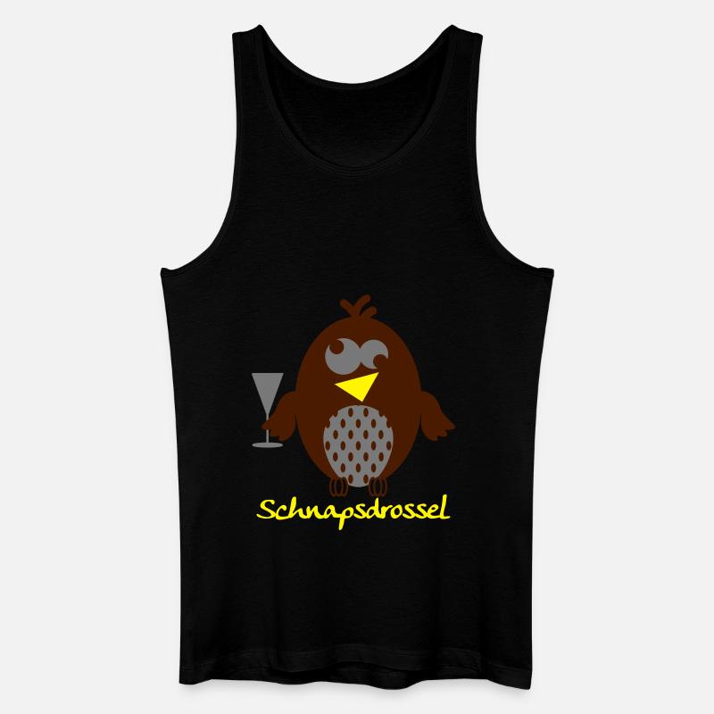 Schnapsdrossel - Männer Bio Tank Top - Schwarz