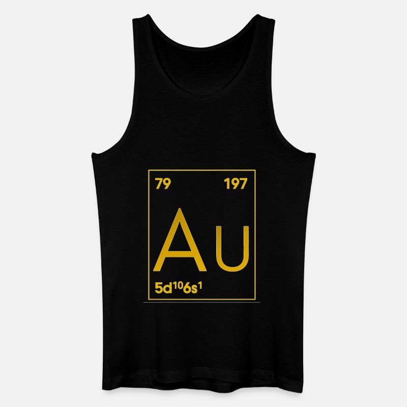 Gold als Element Aurum - Männer Bio Tank Top - Schwarz
