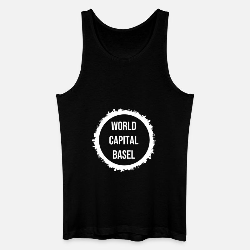 Welthauptstadt Basel - Männer Bio Tank Top - Schwarz