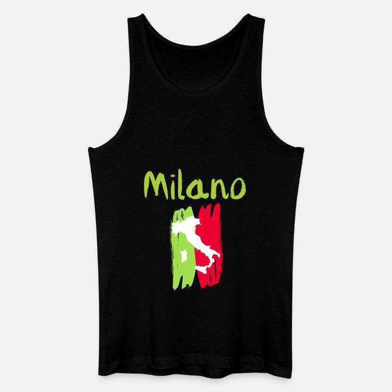 Klassisches Milano Souvenir - Männer Bio Tank Top - Schwarz