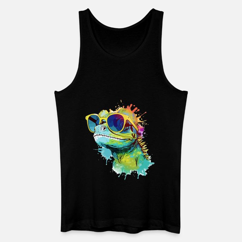 Doko die Eidechse - Männer Bio Tank Top - Schwarz