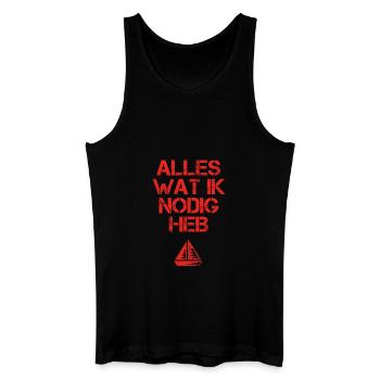 presentje wat ik nodig selgeln segelschiff boat sa - Männer Bio Tank Top - Schwarz - Vorne
