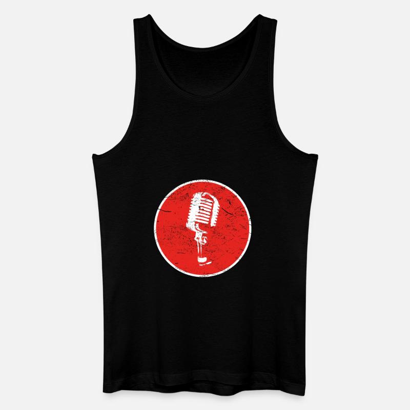 Geschenk MIKROFON MICROFON MIC - Männer Bio Tank Top - Schwarz