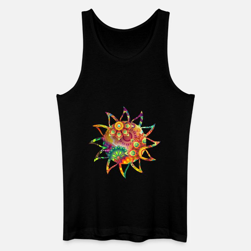 Sonne - Männer Bio Tank Top - Schwarz