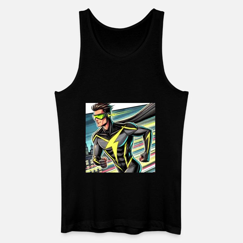 Superheld - Männer Bio Tank Top - Schwarz
