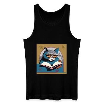 A clever cat - Men’s Organic Tank Top - black - Front