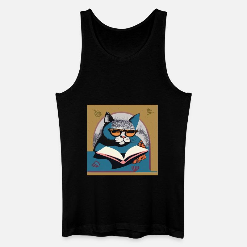 Eine schlaue Katze - Männer Bio Tank Top - Schwarz