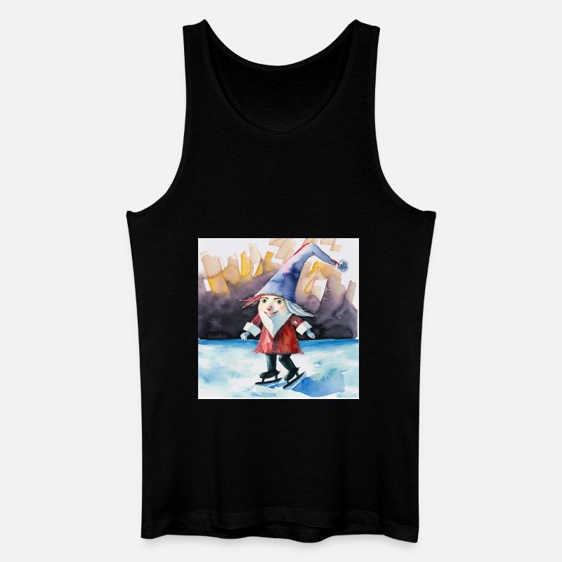Ich bin glücklich - Männer Bio Tank Top - Schwarz