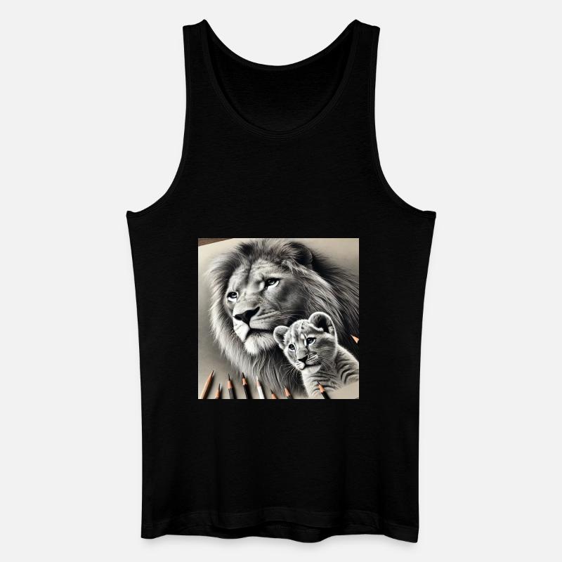 König Löwe II - Männer Bio Tank Top - Schwarz