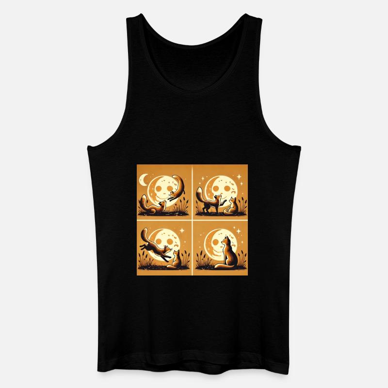 Fuchs II - Männer Bio Tank Top - Schwarz