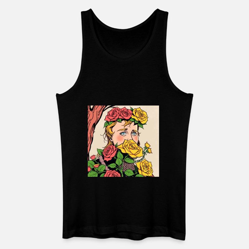 Knight Rose - Männer Bio Tank Top - Schwarz