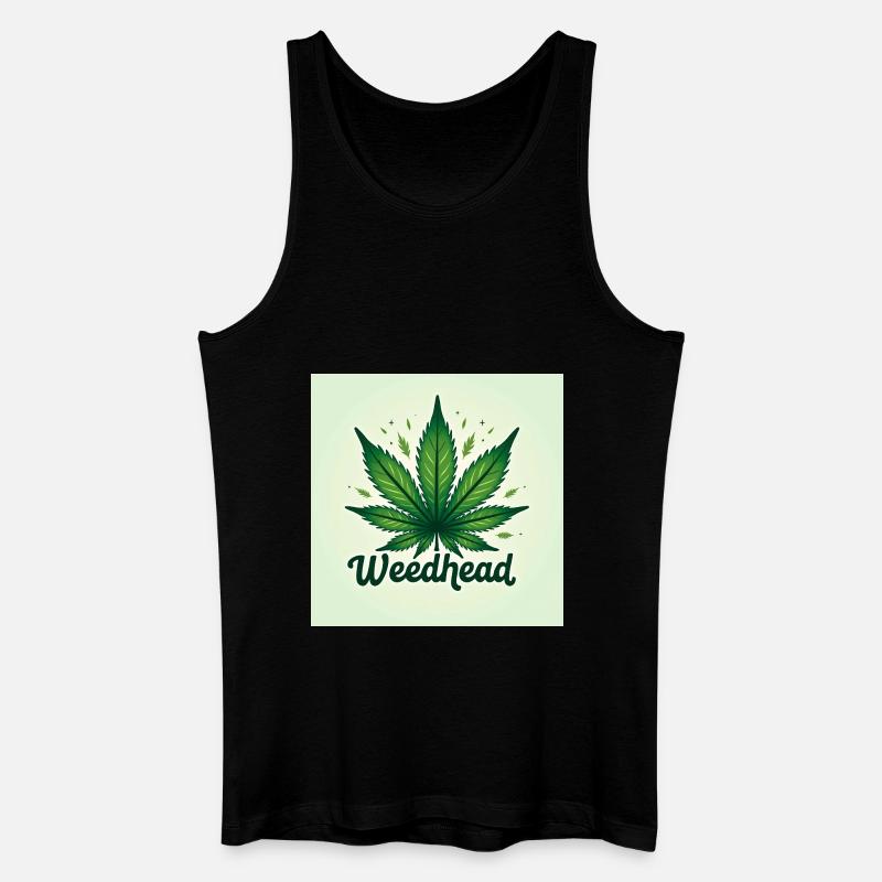 Weedhead - Männer Bio Tank Top - Schwarz