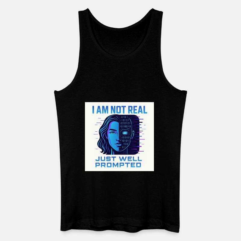 Half human, half digital - Men’s Organic Tank Top - black