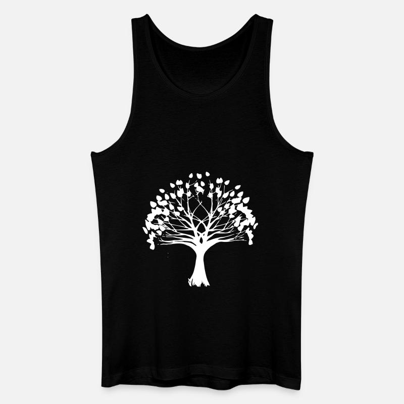 Der weiße Baum - Männer Bio Tank Top - Schwarz