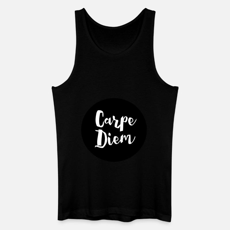 CARPE DIEM - Männer Bio Tank Top - Schwarz