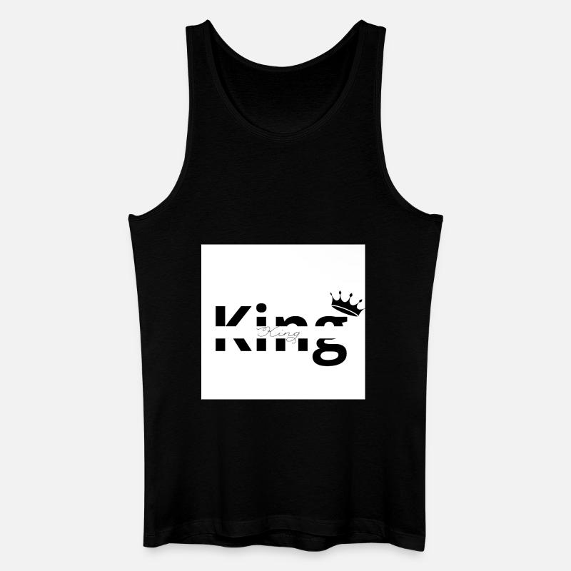 König Sweatshirt - Männer Bio Tank Top - Schwarz