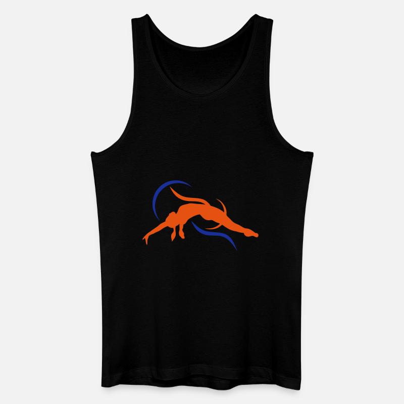 Trampolin Sport Logo 3 - Männer Bio Tank Top - Schwarz