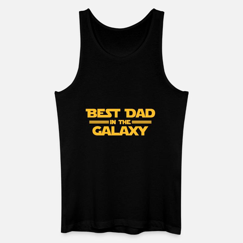 Best Dad in the Galaxy - Männer Bio Tank Top - Schwarz
