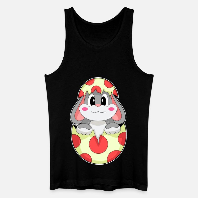 Hase Ei - Männer Bio Tank Top - Schwarz