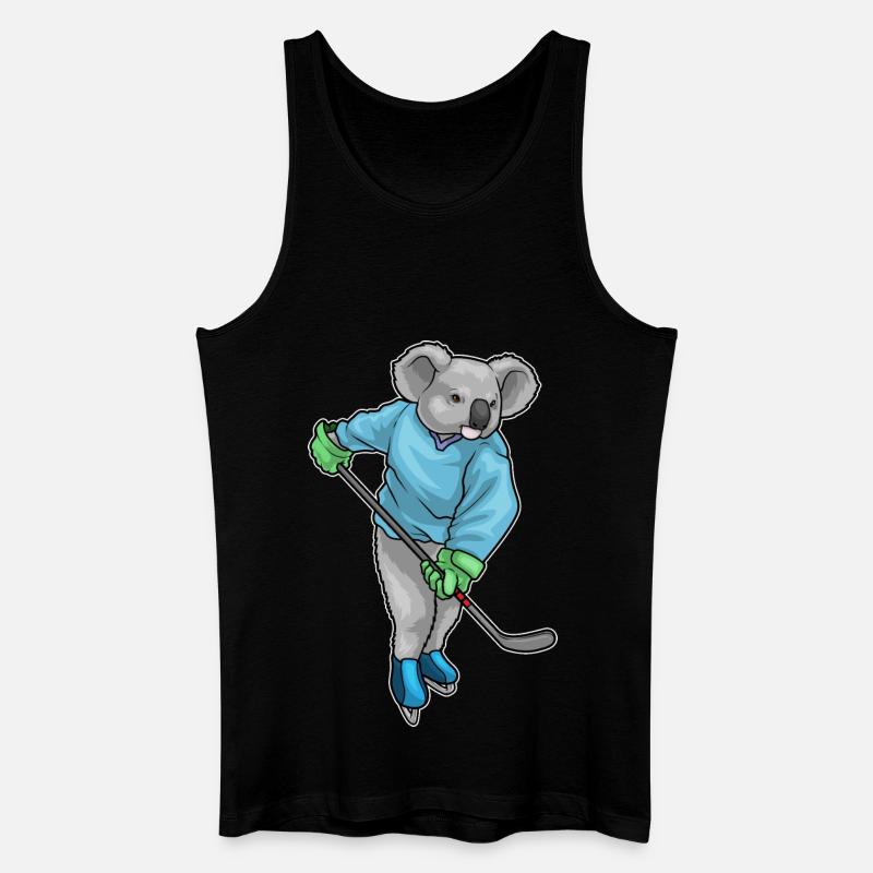Koala Eishockey Eishockeyschläger - Männer Bio Tank Top - Schwarz