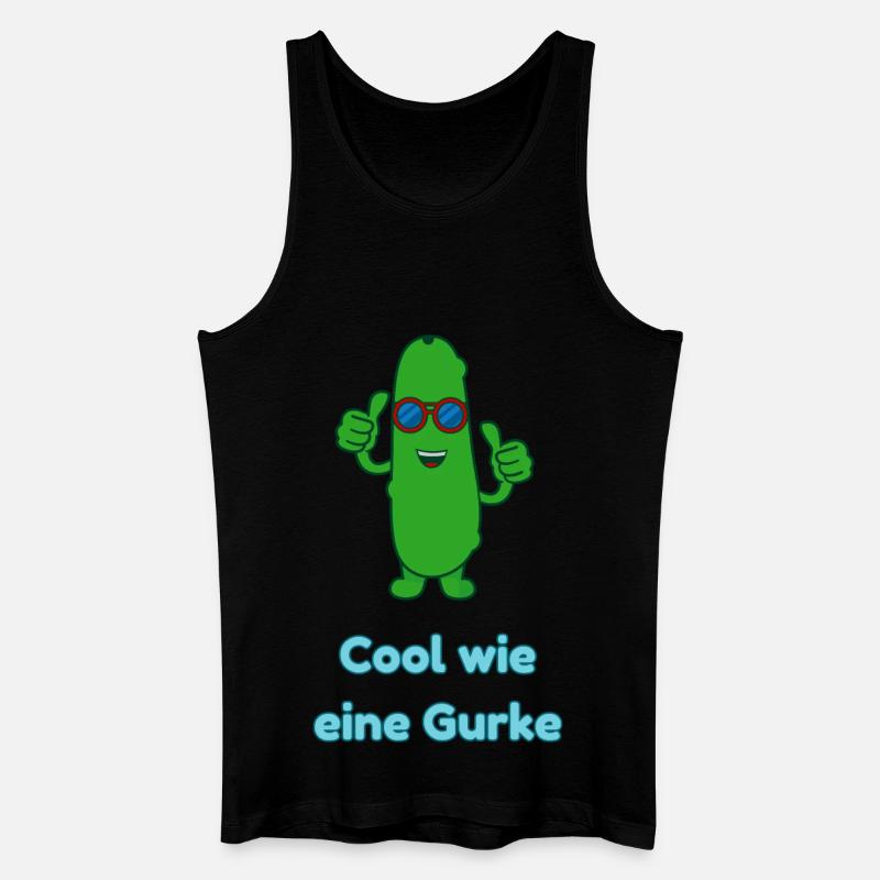 Cool wie eine Gurke - Männer Bio Tank Top - Schwarz