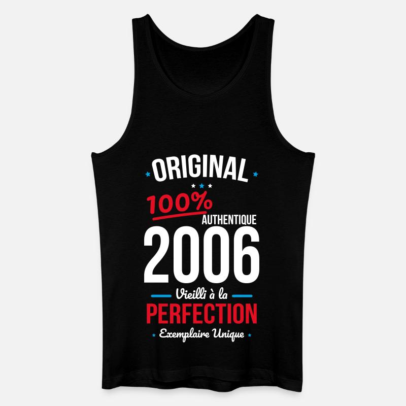 2006 – Original – Einzigartiges Exemplar - Männer Bio Tank Top - Schwarz