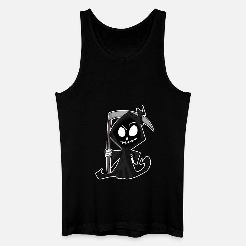 Sensenmann mit Sense - Männer Bio Tank Top - Schwarz