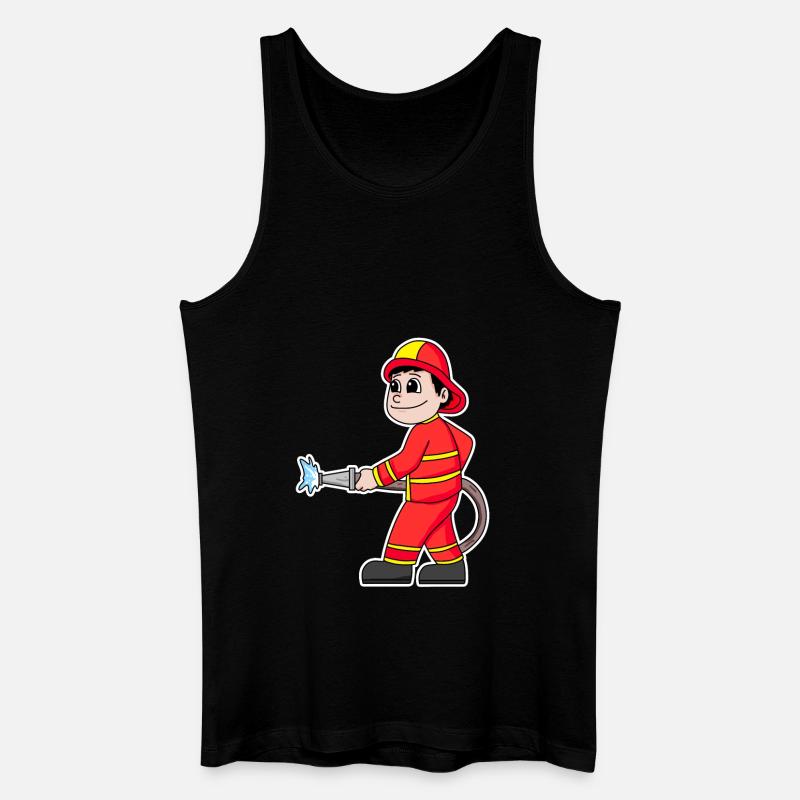 Feuerwehrmann - Männer Bio Tank Top - Schwarz