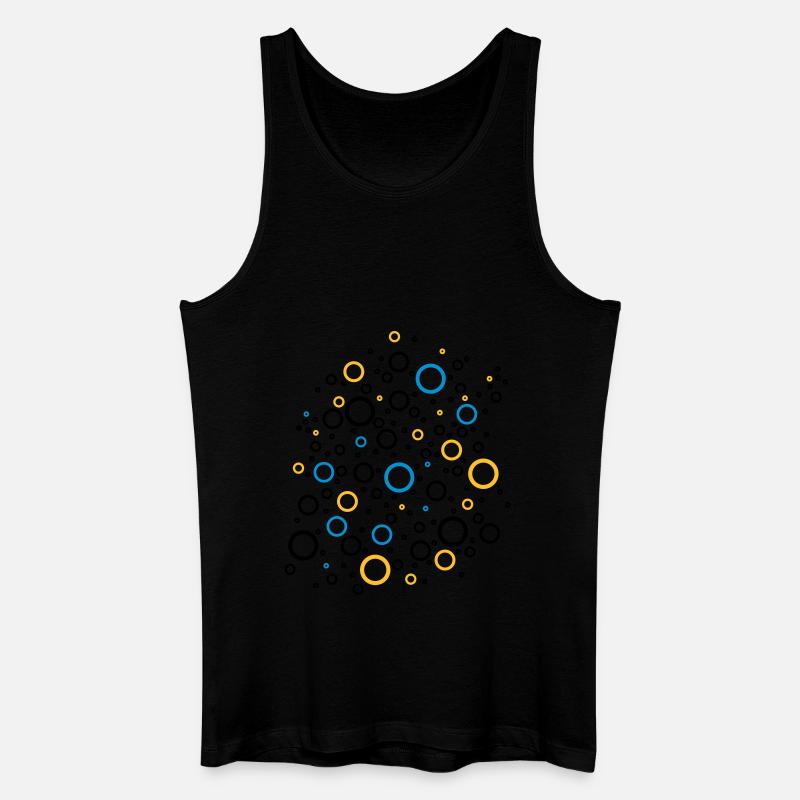 Colour Bubbles - Männer Bio Tank Top - Schwarz