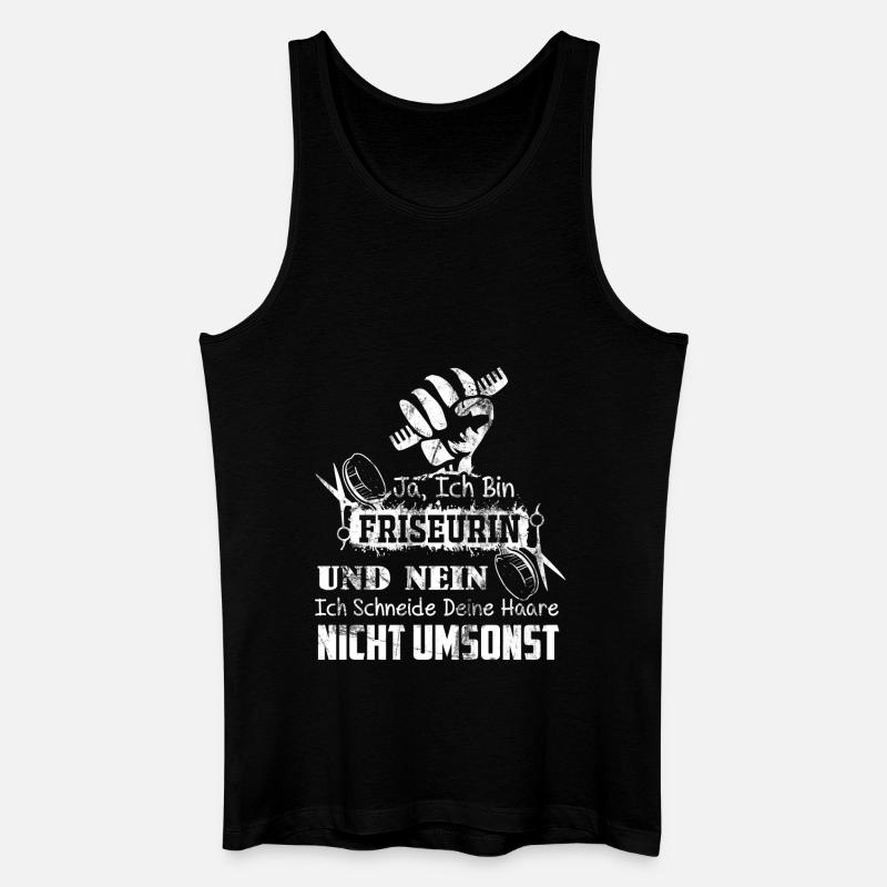 Ich bin eine Friseurin - Männer Bio Tank Top - Schwarz