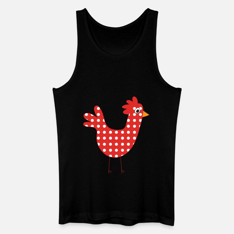 rote Henne - Männer Bio Tank Top - Schwarz