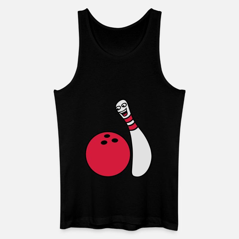 Cheeky Comic Bowling Pin - Débardeur bio Homme - noir
